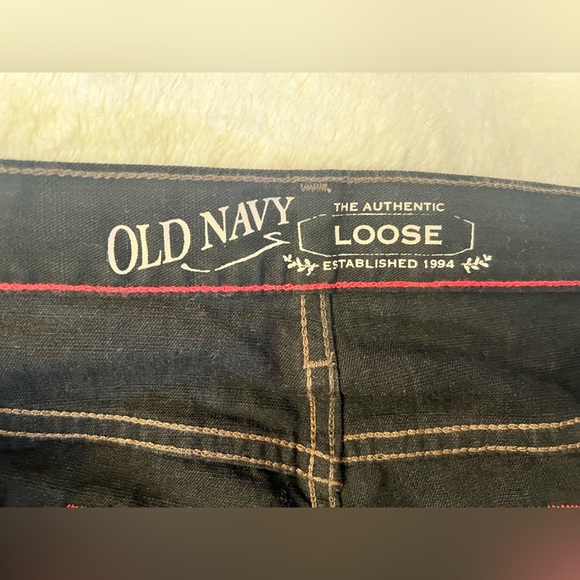 Men’s Old Navy Loose Fit Relaxed Straight Leg Black Jeans, 42x32, NWT - Picture 3 of 6